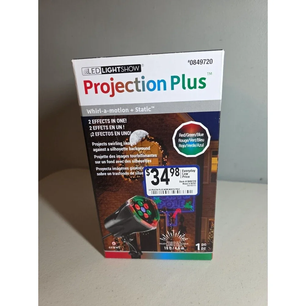 Gemmy LED Lightshow Projection Plus - Christmas North Pole LED Light Show - NIB
